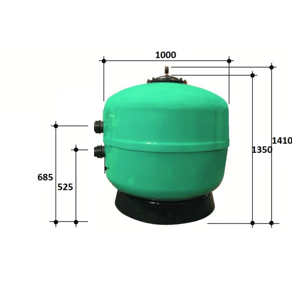 Фильтр  40м3/ч Gemas FILTREX 1000мм без бокового вентиля 2 1/2" (021117L)