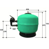 Фильтр   8м3/ч Gemas FILTREX 450мм с боковым вентилем 1 1/2" (021111)