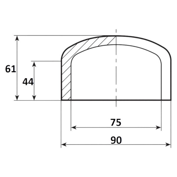 Заглушка  75мм Aquaram (24С) (7107075), шт