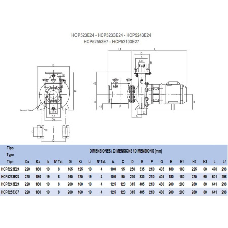Насос для бассейна Hayward HCP5233E24 (28м³/ч 2.21кВт 380В)