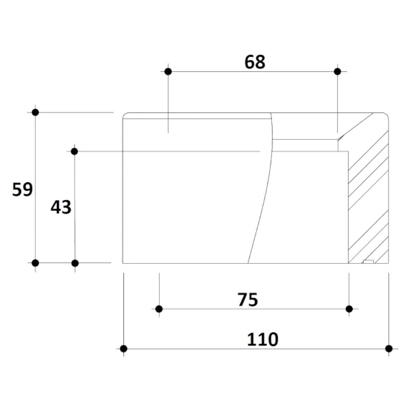 Втулка переход 110 x 75мм Gemas (48) (1336081), шт