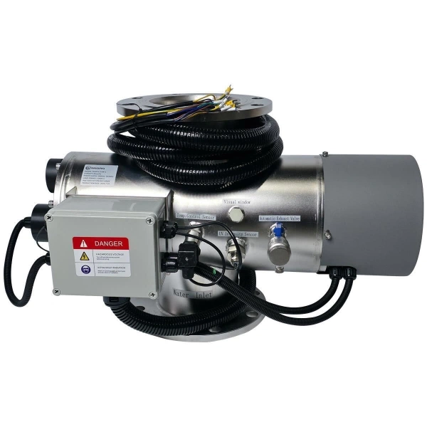 Уф установка AquaViva AVMUV 650, до 650м3, DN350, 4*3КВт Автоочист, UV дат. , t дат.,сенс.дисп