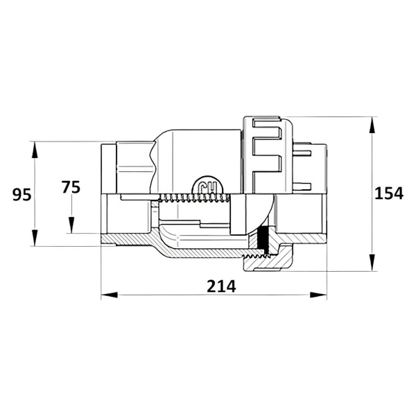 Клапан обратный 75мм Aquaram Uniblock EPDM (6I) (1350075), шт