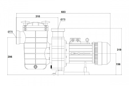 Насос с префильтром  44м3/ч Glong FCP-A Н=10 3,0кВт 400В (FCP-3000AT)