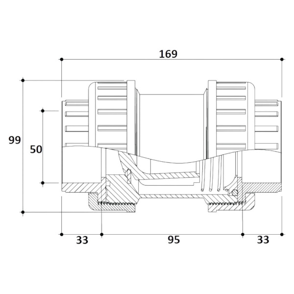 Клапан обратный 50мм Gemas EPDM (6) (131315), шт