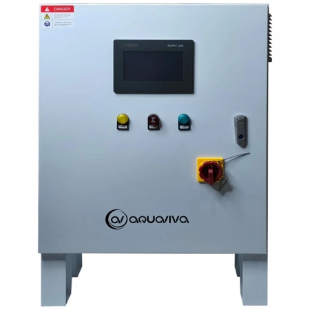 Уф установка AquaViva AVMUV 650, до 650м3, DN350, 4*3КВт Автоочист, UV дат. , t дат.,сенс.дисп
