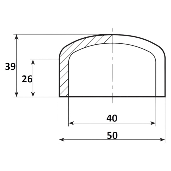 Заглушка  40мм Aquaram (70B) (7107040), шт