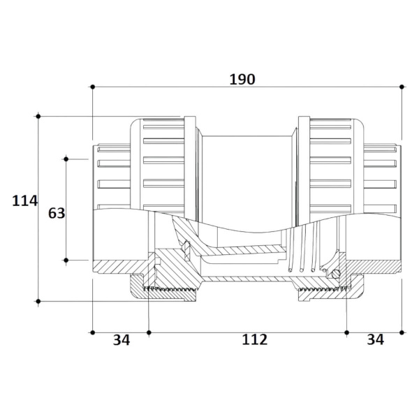 Клапан обратный 63мм Gemas EPDM (6) (131316), шт