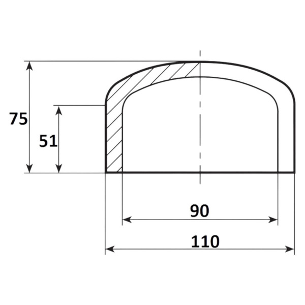 Заглушка  90мм Aquaram (15С) (7107090), шт