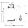 Фильтровальная установка 11,5м3/ч Laswim P-DYG 535мм с насосом KP756 (P-DYG500K), шт